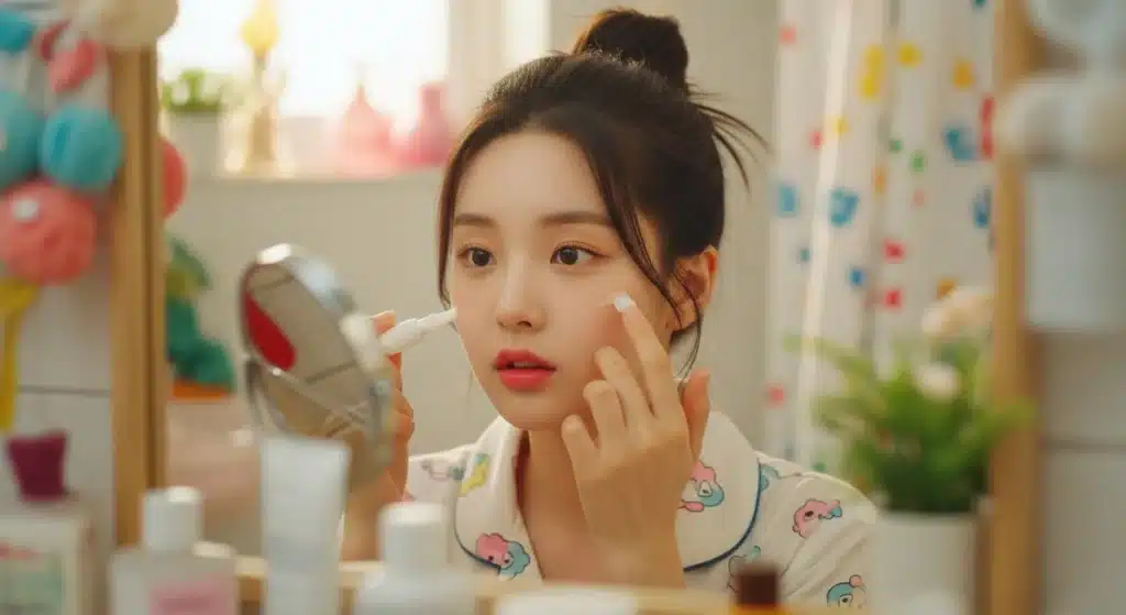 아토피 피부염으로 고생하여 피부관리 중인 여성