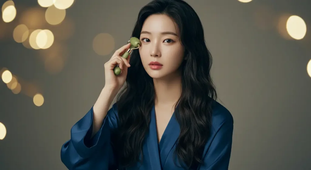 홈케어 디바이스 TOP5, K-뷰티 열풍 속 글로벌에서 인기모델 2 k-beauty 홈케어 디바이스를 사용하여 피부관리하는 여성 이미지
