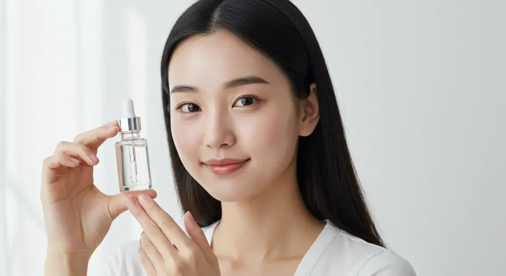 피부 타입별 관리하는 법을 알려주는 여성