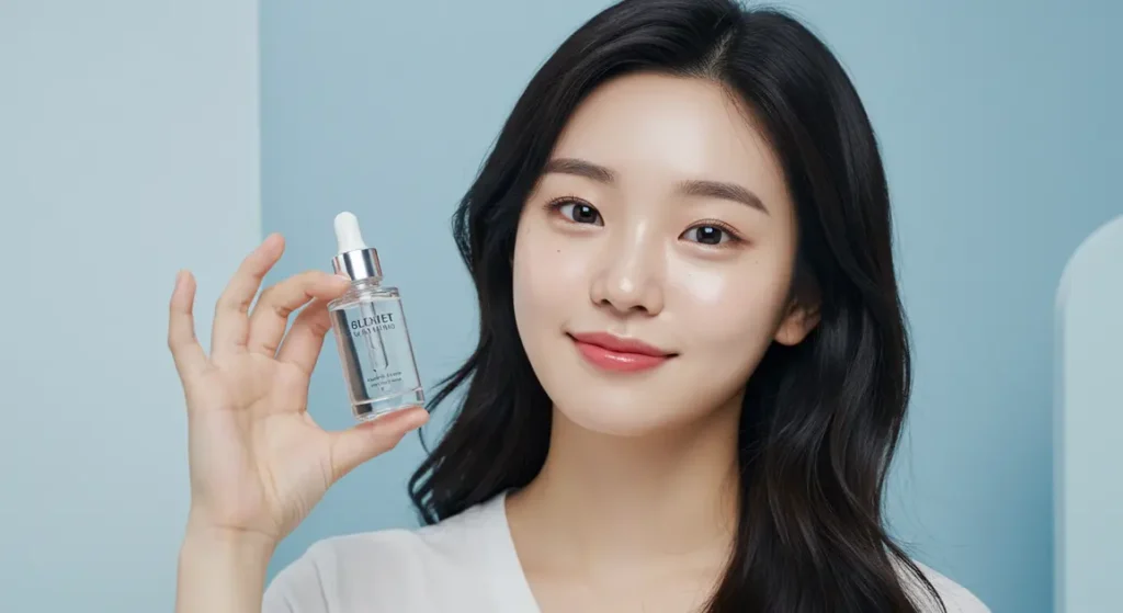 피부보습 크림을 들고있는 여성