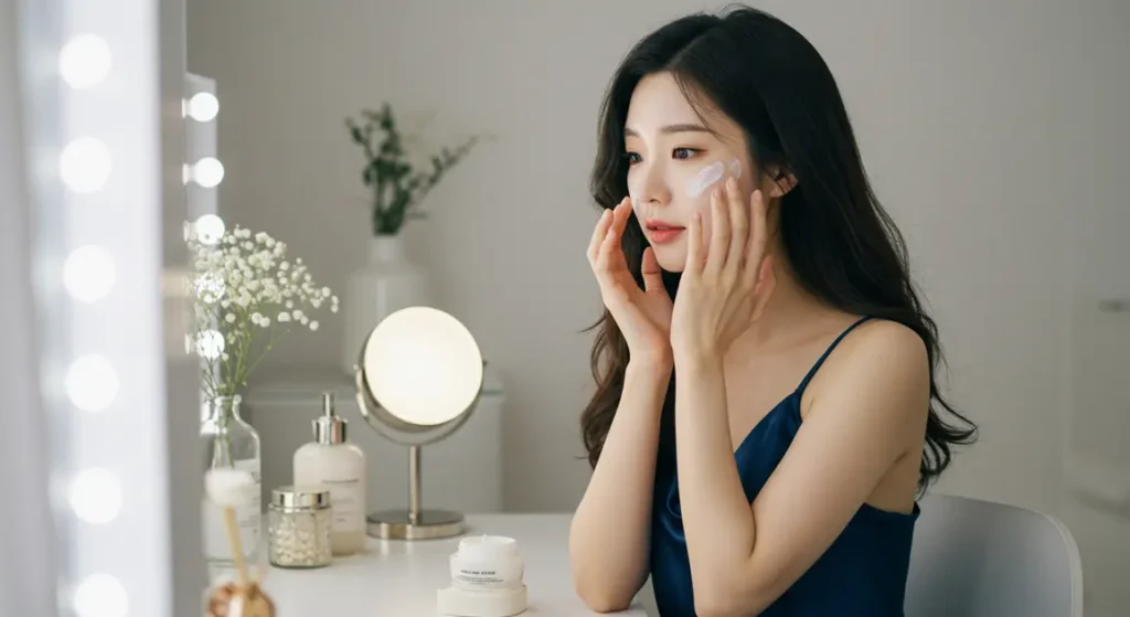 클렌징워터 진짜 효과 있을까? 민감성 피부를 위한 올인원 세안 루틴 19 클렌징 워터 피부 세안하는 여성