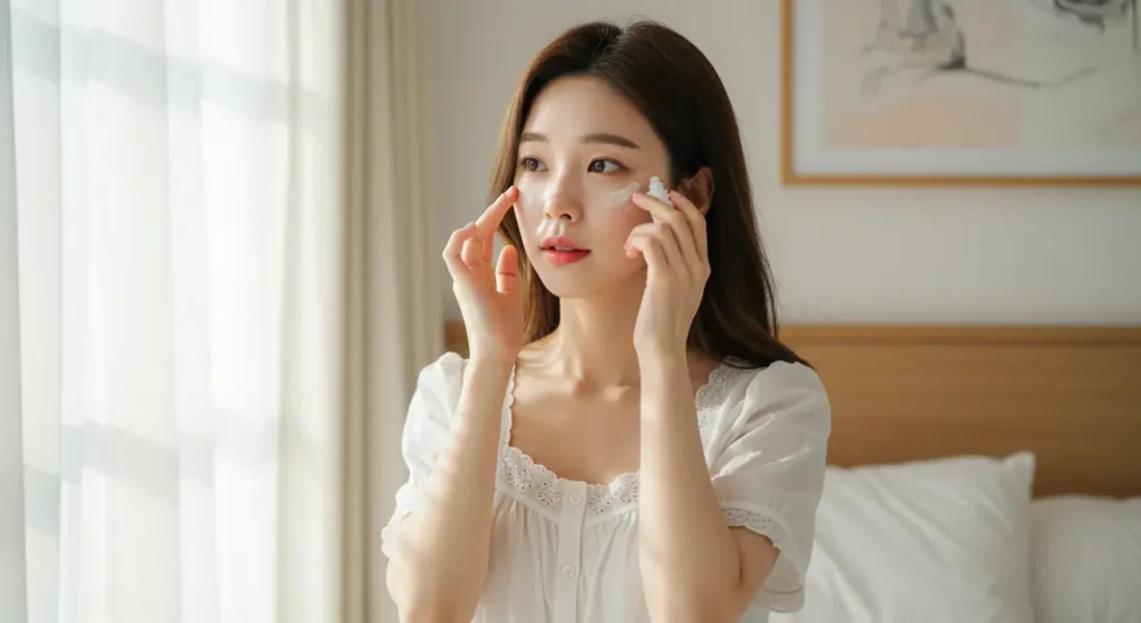 잠자기전 윤기나는 피부관리