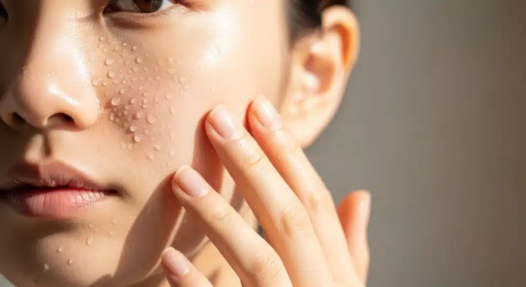 겨울철 여행 전후 피부관리하는 여성