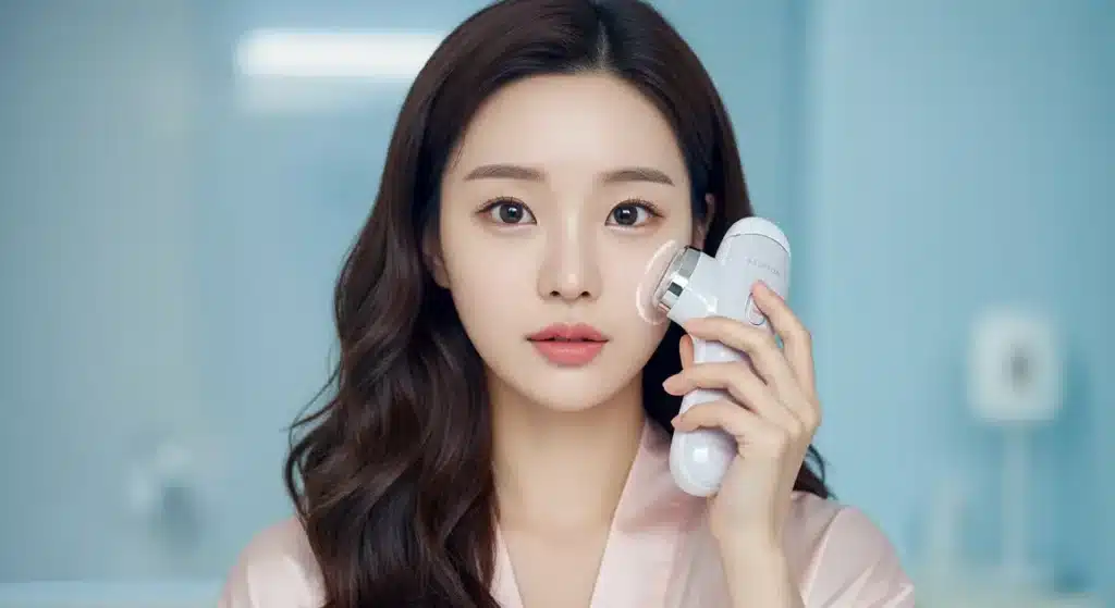 피부요철을 정돈하는 여성